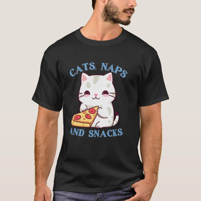 Camiseta Gatos, Sonecas e Lanches (Frente)
