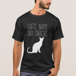 Camiseta Gatos Sonecas E Lanches Ideia Divertida De Yoga De