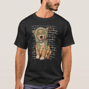 Camiseta Gatos Sunglass Scarf Feline Kitten Pet Owner Cat