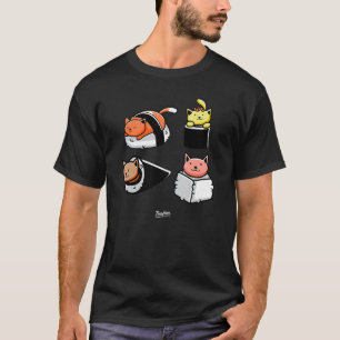 Camiseta Gatos Sushi
