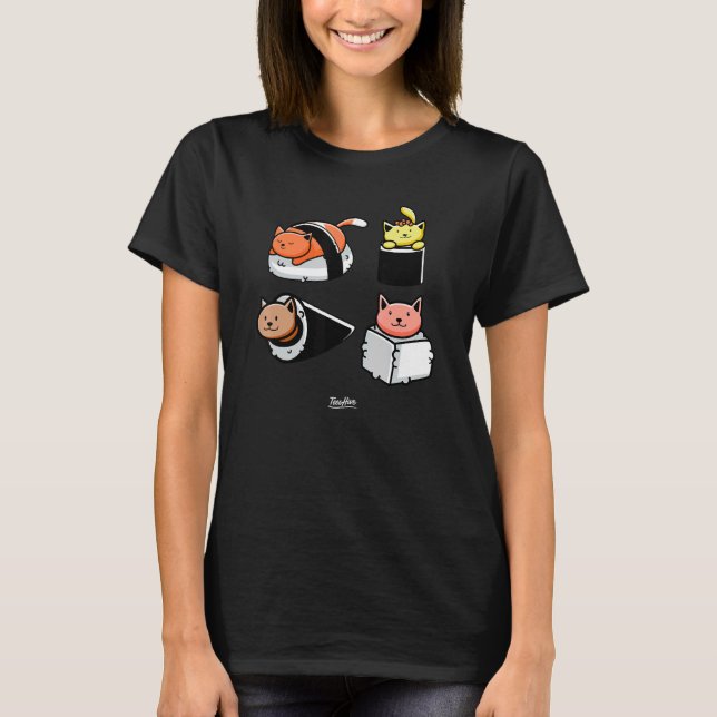 Camiseta Gatos Sushi (Frente)