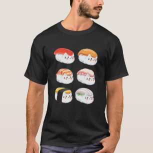 Camiseta Gatos Sushi Sixpack Para Todos os Gatos