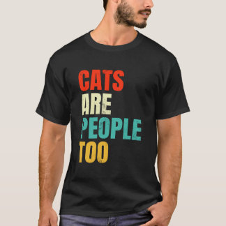 Camiseta Gatos Também São Pessoas Gato Retro Resgate Animal