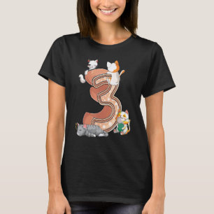 Camiseta Gatos Terceiro 3º Festa de Aniversário Três 3 Anos