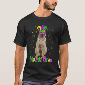 Camiseta Gatos Tonkineses Cujos Carnavais Mardi Gras