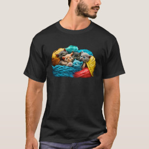 Camiseta Gatos Tronco na Vintagem de Na moda de Lã