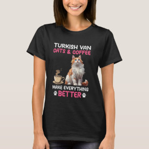 CAMISETA GATOS TURCOS DE VAN E CAFÉ FAZEM TUDO MELHOR