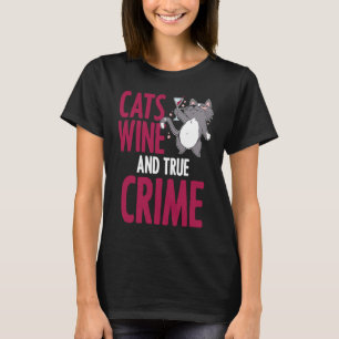 Camiseta Gatos Vinho Documentários Crime Verdadeiro Felino