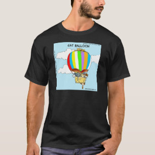 Camiseta Gatos Voadores Desenho Animado Divertido