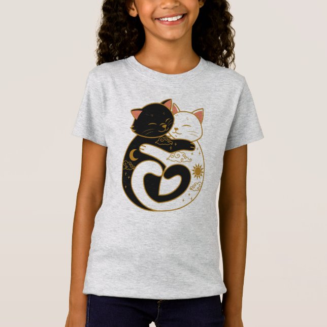 Camiseta Gatos Yin Yang (Frente)