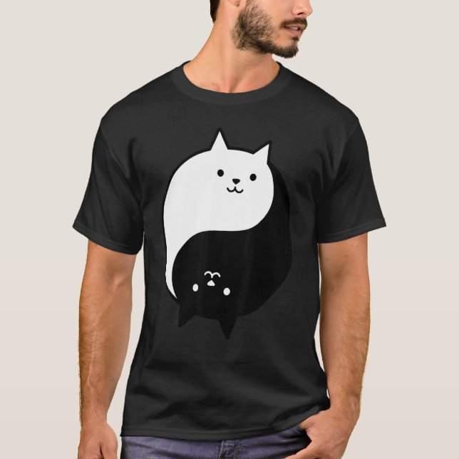 Camiseta Gatos Yin Yang  1 (Frente)