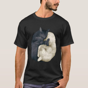 Camiseta gatos yin yang  2