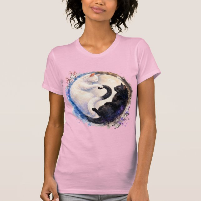 Camiseta Gatos Ying e Yang (Frente)