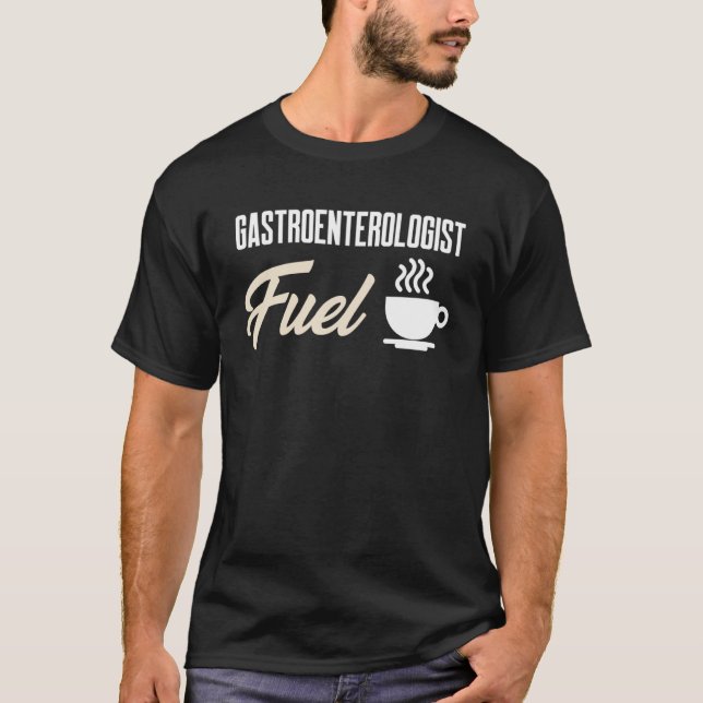 Camiseta Gatroeneterologista Café Gastroenterologia MD Doct (Frente)