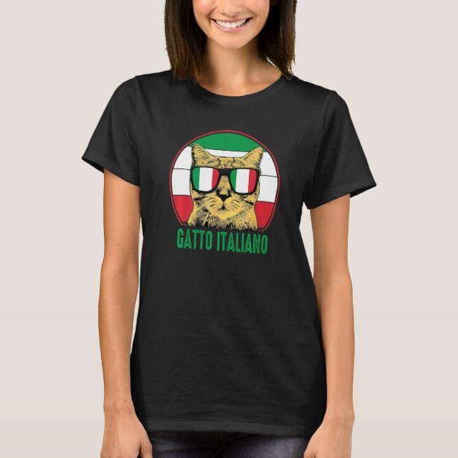 Camiseta Gatto Italiano Cute Italiana Cat Orgulhosa Heri It (Frente)