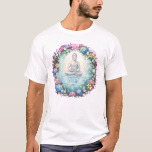Camiseta Gautam Buddha (Sukiti Buddha) Mandala Floral Antig