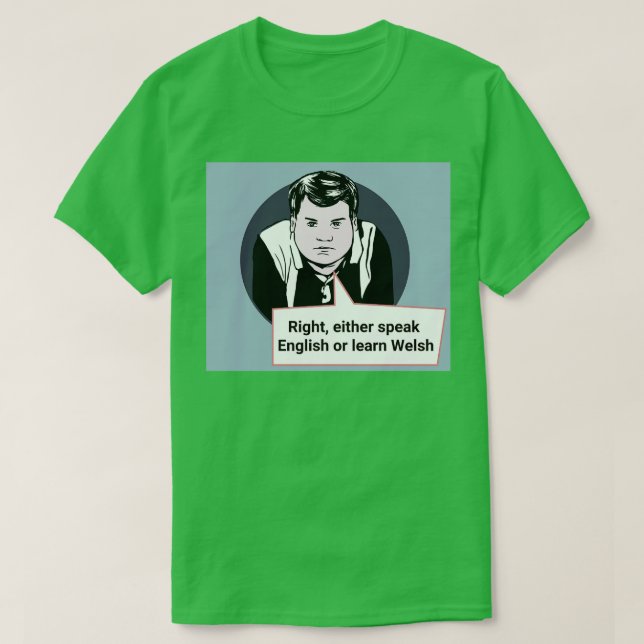 Camiseta Gavin e Stacey Art Falam Inglês Ou (Frente do Design)