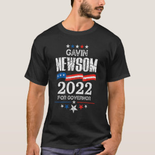 Camiseta Gavin Newsom California Governador Election 2022 D