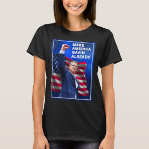 Camiseta Gavin Newsom Faça a América Gavin Já Trolando T