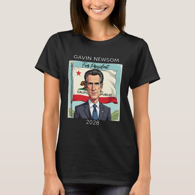 Camiseta Gavin Newsom para Presidente 2028 (Frente)