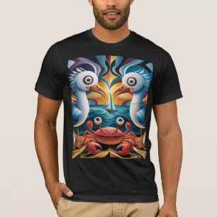 CAMISETA GAVIÕES-MARINHOS E CARANGUEJOS