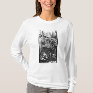 Camiseta Gavroche que recolhe cartuchos
