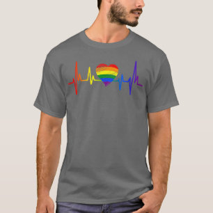 Camiseta Gay adorável Orgulho LGBT Pulsação Gay lésbicas