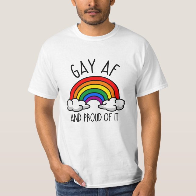 Camiseta GAY AF e orgulho dele (Frente)