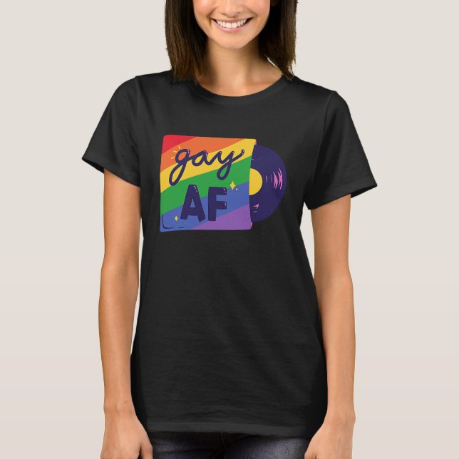 Camiseta Gay AF   Gay LGBT Quote (Frente)