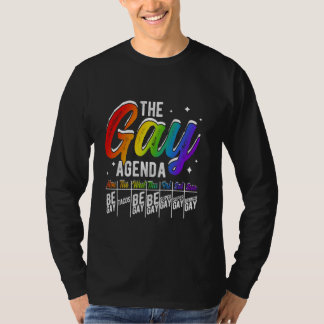 CAMISETA GAY AGENDA MON BE GAY TUE TACOS WED BE GAY