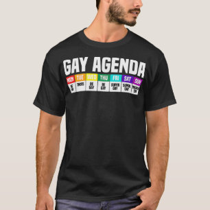 Camiseta Gay Agenda Orgulho gay