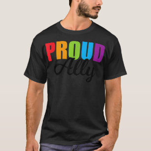 Camiseta Gay Ally LGBTQ e Orgulho Lésbico Arco-íris e Curso