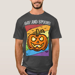 Camiseta Gay And Spooky Halloween Party Costume LGBTQ Pride