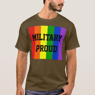 Camiseta Gay Arco-Íris Escuro Militar