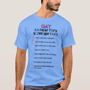 Camiseta Gay Bachelor Party Scavenger Hunt