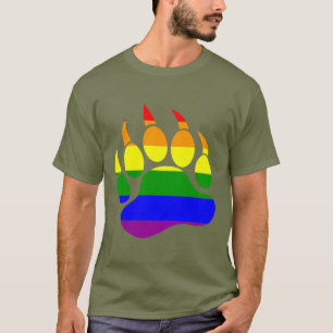 Camiseta Gay Bear Orgulho do Arco-íris Palha do Urso do Arc