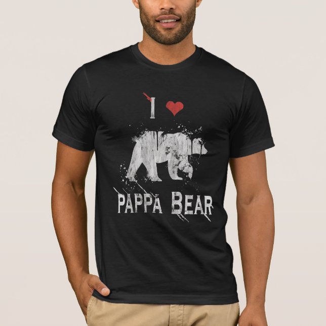 Camiseta Gay Bear Pride angustiado Amor Pappa Bear (Frente)