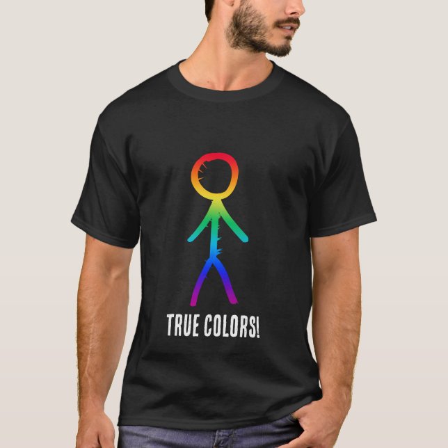 Camiseta Gay, Colores arco-íris, LGBTQ+ (Frente)