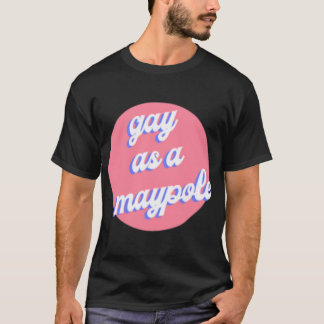 Camiseta Gay como um maypole - VERMELHO BRANCO E VERMELHO A