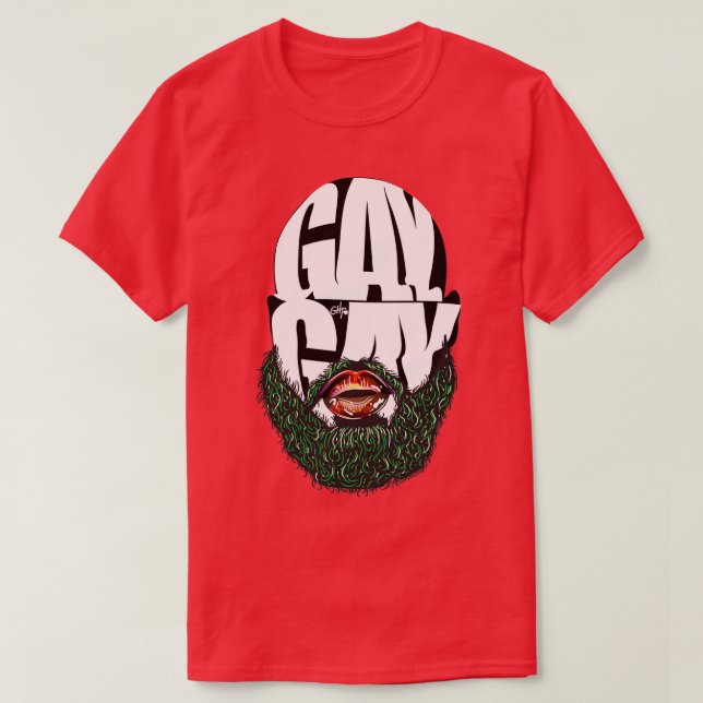 Camiseta GAY cor-de-rosa 1 (Frente do Design)