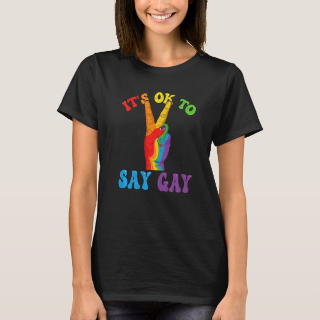 Camiseta Gay da Flórida Está Tudo Bem Dizer Gay Orgulhoso L (Frente)