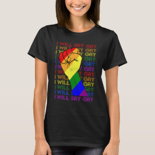 Camiseta Gay da Flórida Eu Vou Dizer Que Gay Diz Amor Orgul