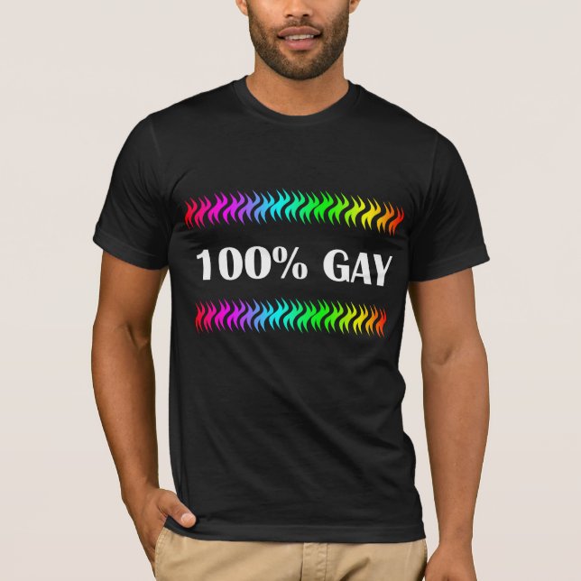 Camiseta gay de 100% (Frente)