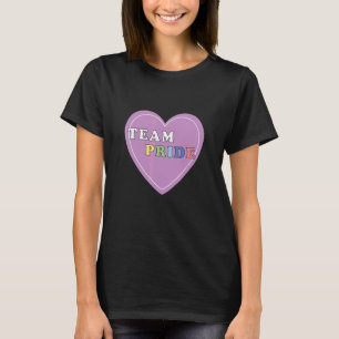 Camiseta Gay de Desfile do Orgulho de Equipe Lgbtq+ Lésbica