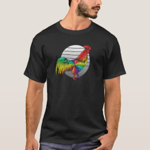 Camiseta Gay de frango LGBTQ Farmer Rainbow Pride Hen Pre