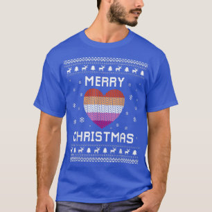 Camiseta Gay de Natal Feio Lésbica Férias 2