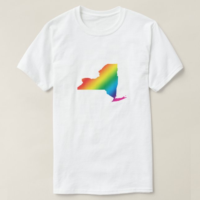 Camiseta Gay de Nova Iorque Orgulho gay Gay para a igualdad (Frente do Design)