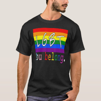 Camiseta Gay de Sinalizador Lgbt Você Pertence Ao Orgulho M
