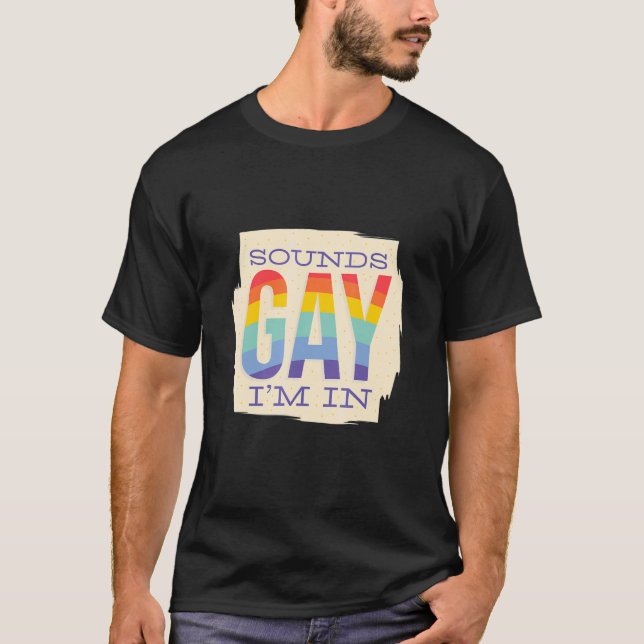Camiseta Gay de som I em Orgulho LGBTQ Arco-Íris (Frente)
