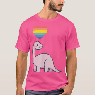 Camiseta Gay Dinossaur LGBTQ Orgulho Sinalizador Lésbica An